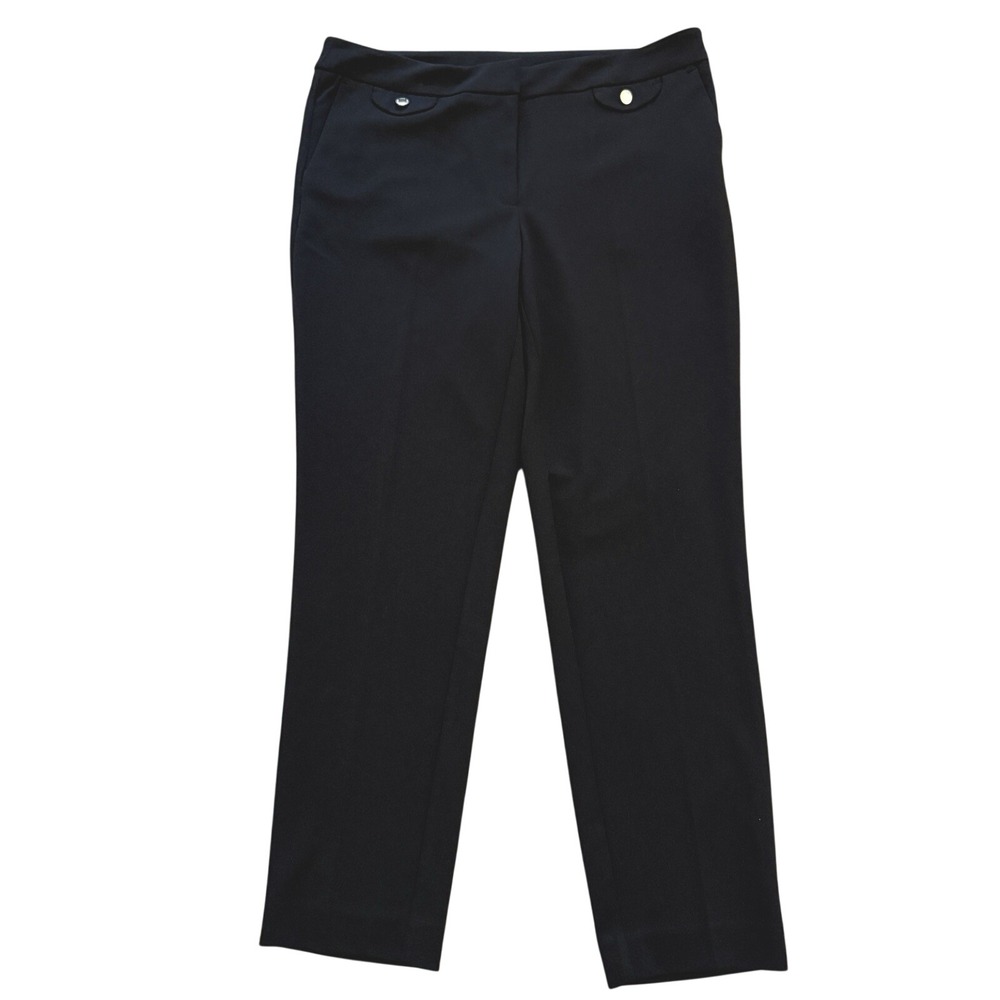 anne klein black dress pants | & Jumpsuits | Anne Klein Pants Womens 8 Straight Leg Gold Button Office C7jm2k652 Size:10 (8 US) WG2512 Petite Asymmetric Trench Midi the fashions from this